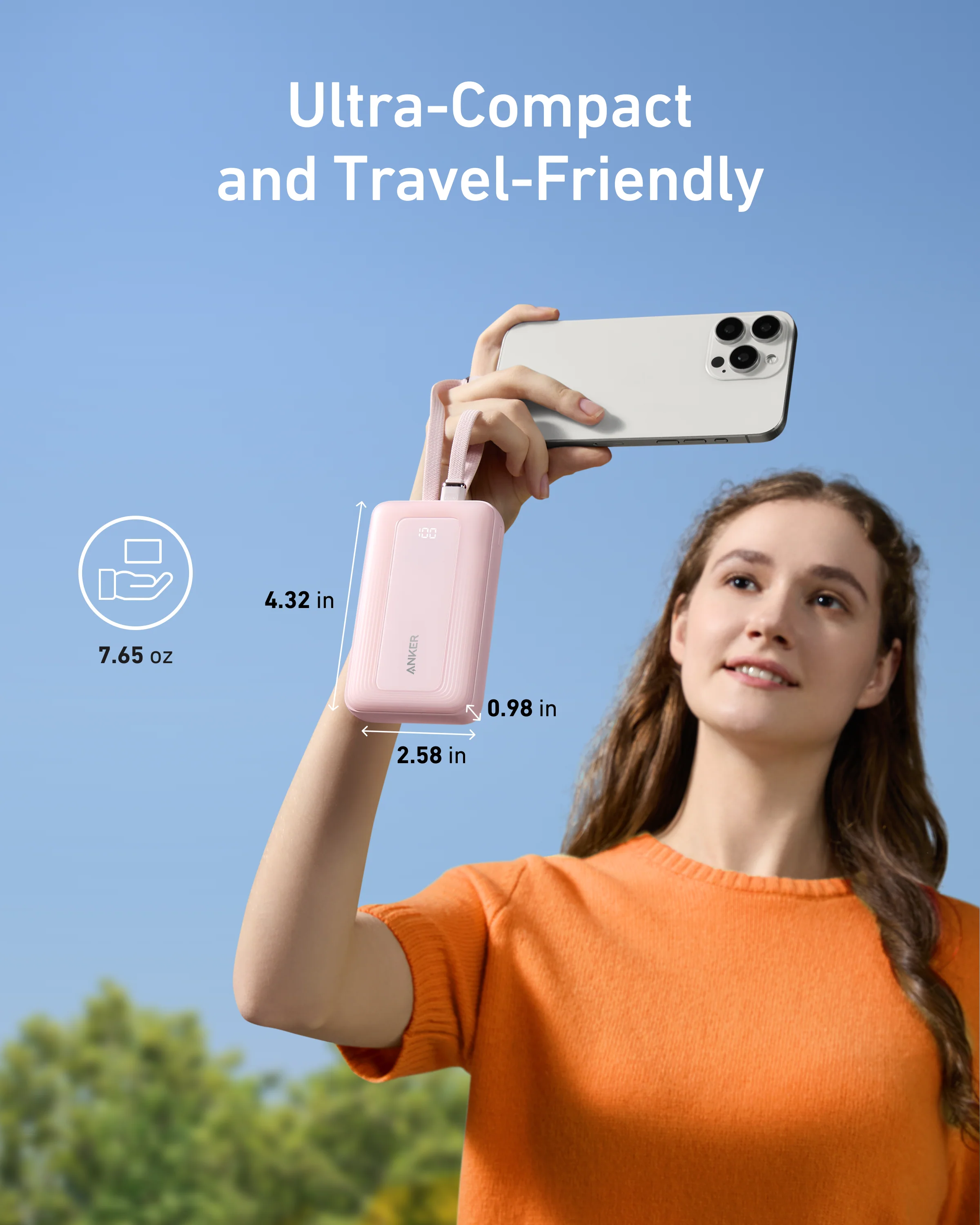 Anker Zolo Power Bank (10K, Built-In USB-C and Lightning Cable) - Image 6