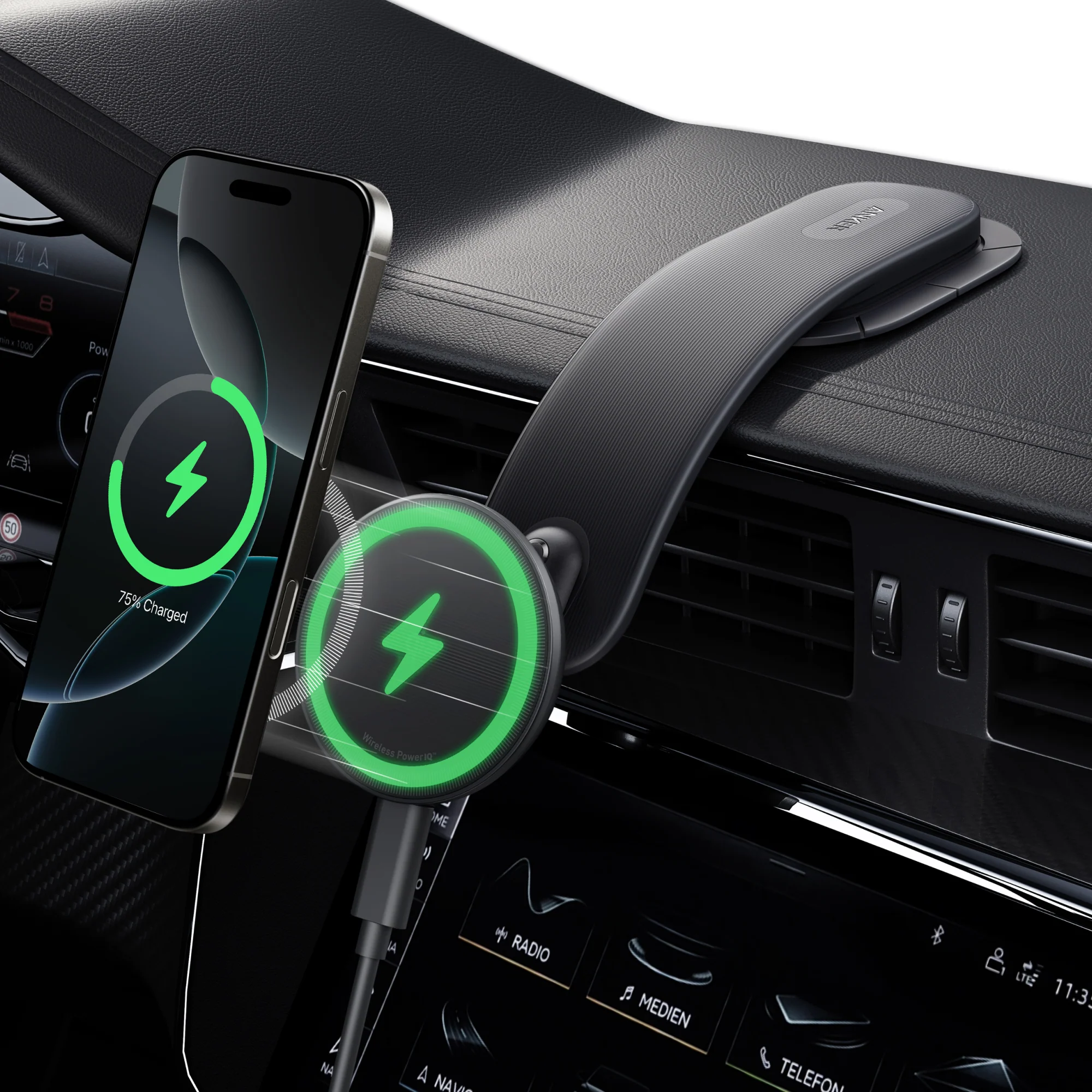 Anker Nano Wireless Car Charger (Magnetic, Detachable Pad) - Image 8