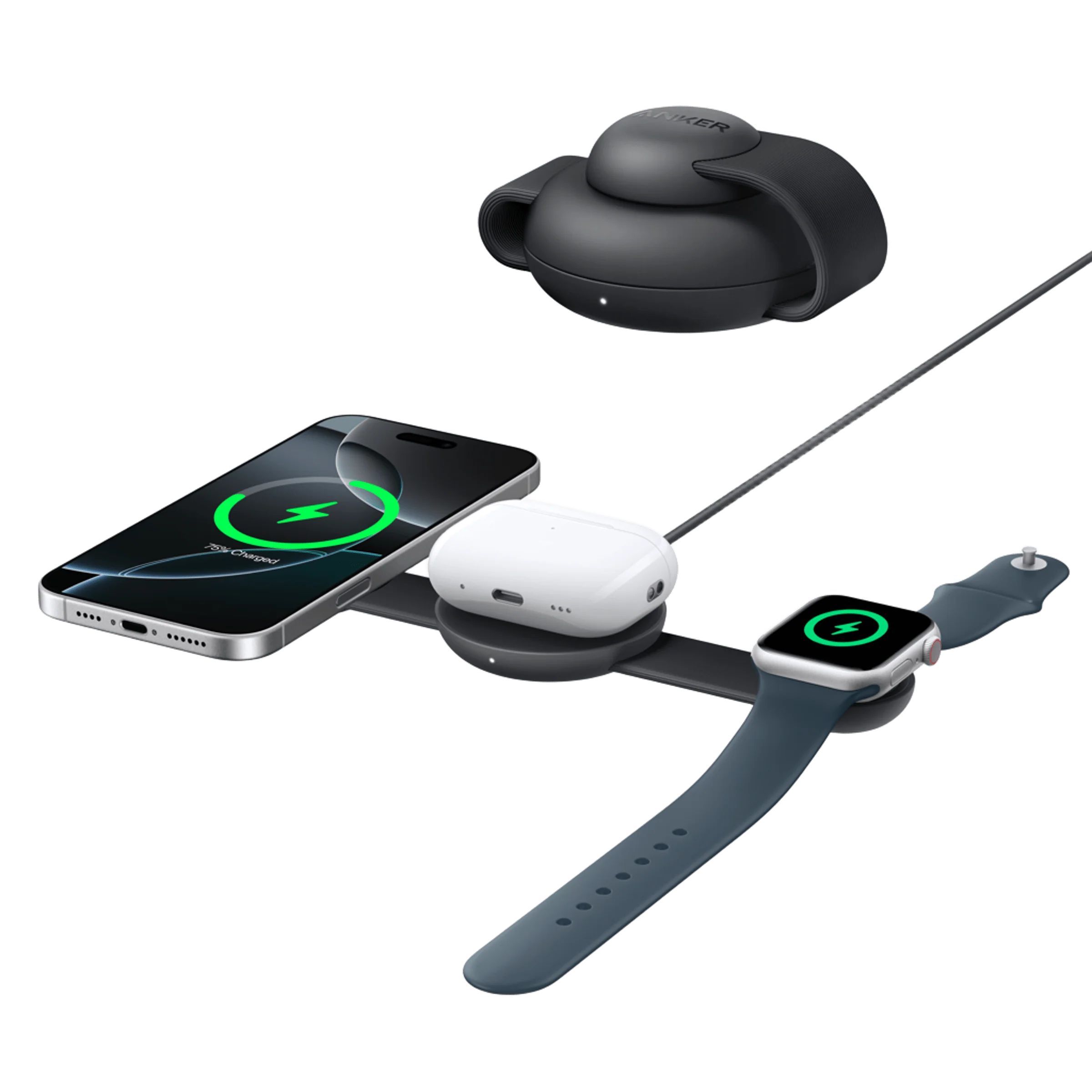 Anker MagGo Wireless Charging Station (3-in-1, Foldable Pad) - Image 7