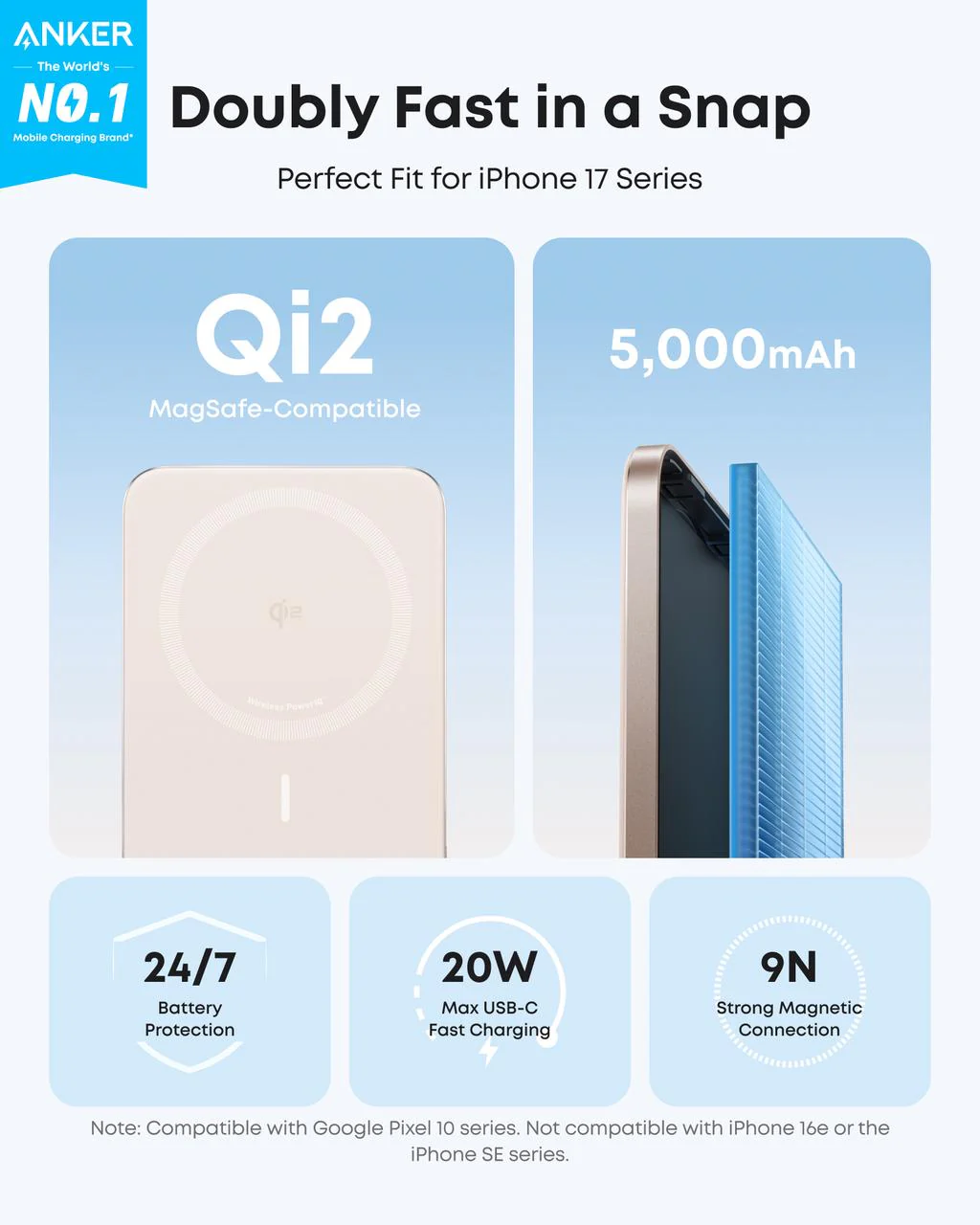 Anker Nano Power Bank, 5,000mAh Wireless Charger, Ultra-Slim, 15W Fast Charging - Image 19