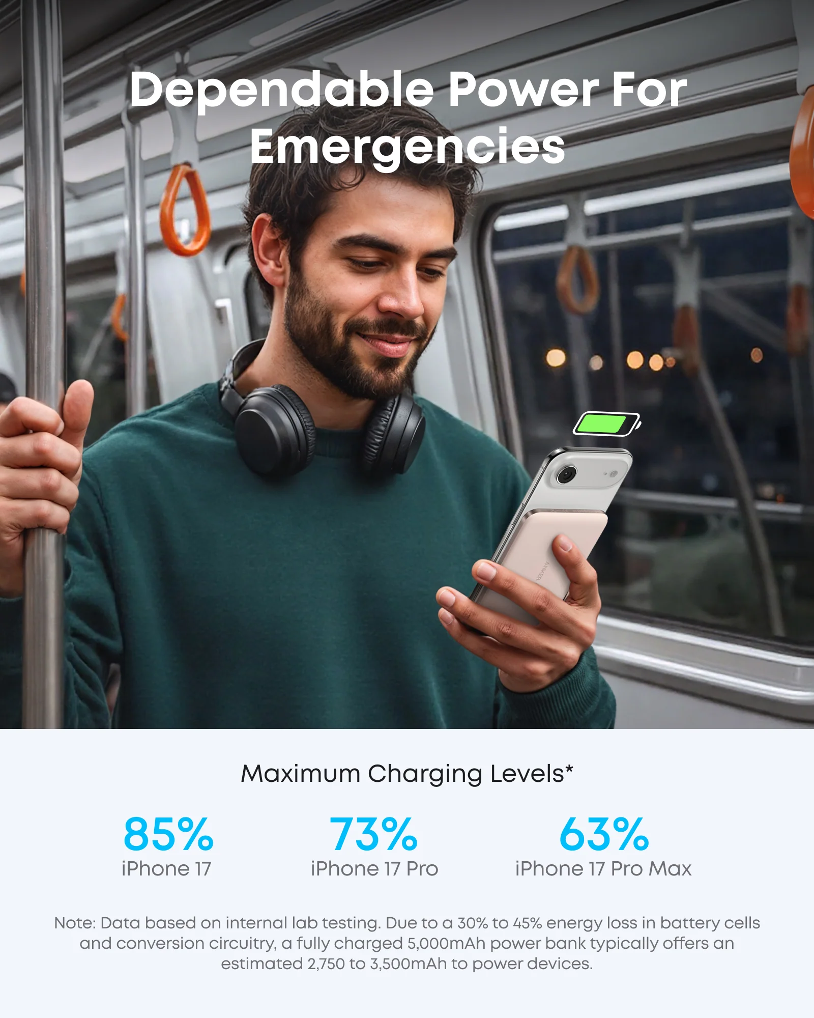 Anker Nano Power Bank, 5,000mAh Wireless Charger, Ultra-Slim, 15W Fast Charging - Image 23