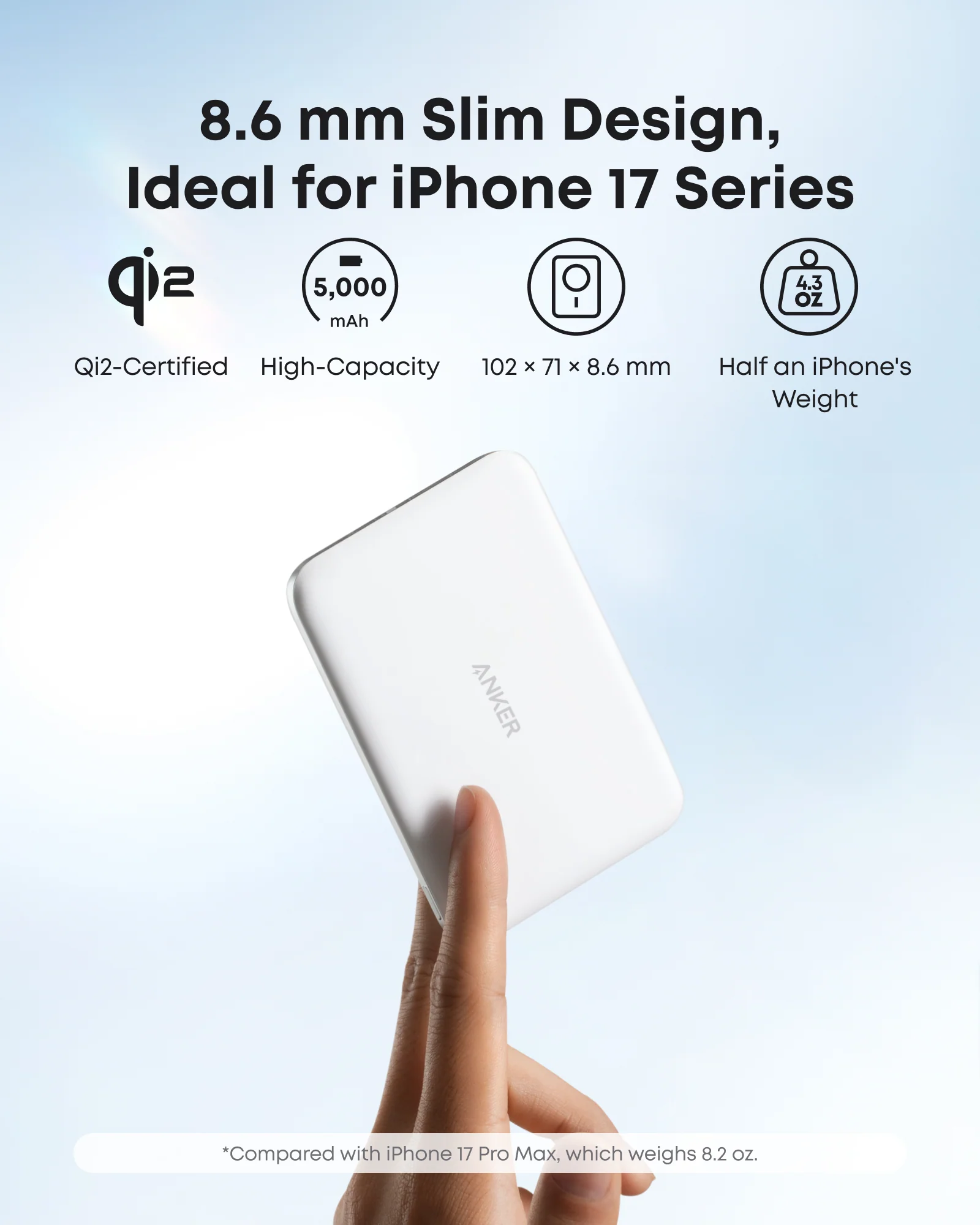 Anker Nano Power Bank, 5,000mAh Wireless Charger, Ultra-Slim, 15W Fast Charging - Image 9