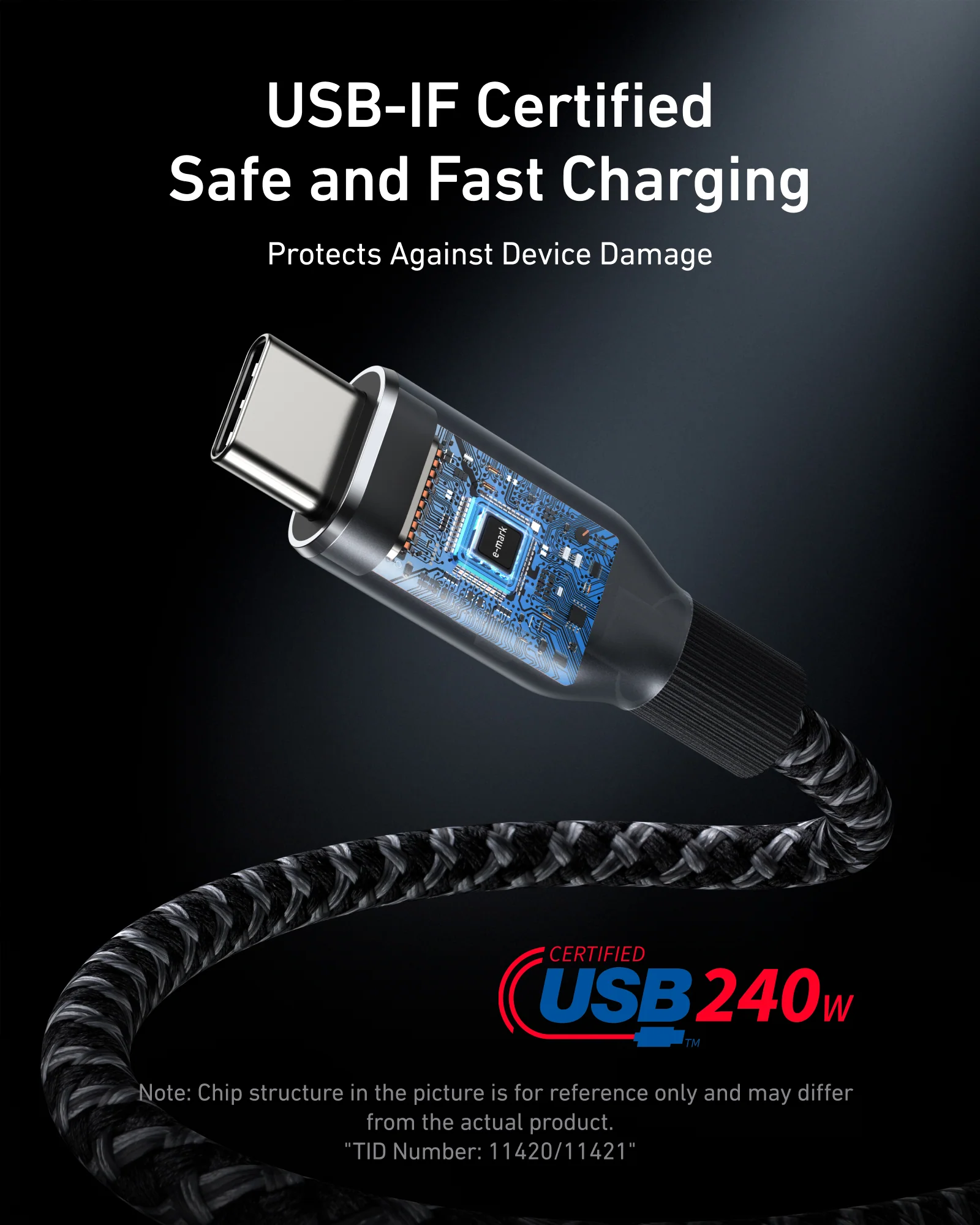 Anker Prime USB-C to USB-C Cable (240W, Upcycled-Braided) |2-Pack - Image 3